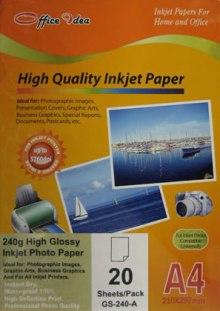 240g Inkjet High Glossy Paper 20pk (GS-240-A)